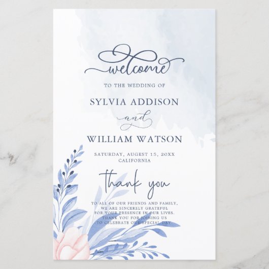 Blue Greenery Succulent Wedding Ceremony (Voorkant)