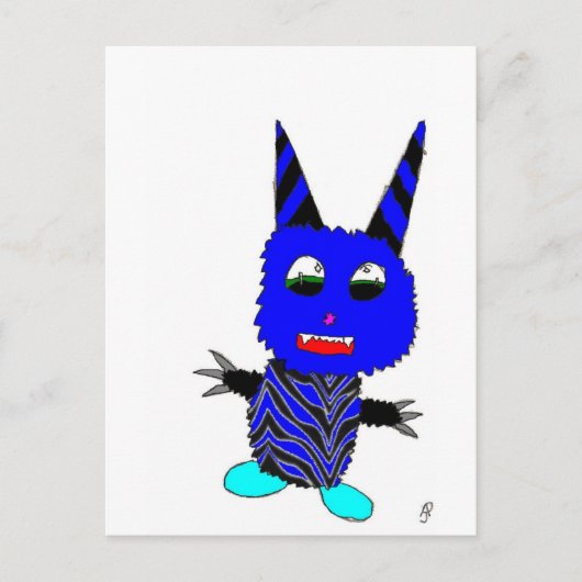 Blue Gremlin Briefkaart (Voorkant)