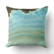 Blue Grey Agate Geode Rock Crystal Pattern