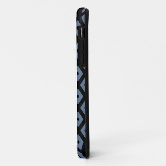 Blue grey and black diamond pattern Case-Mate iPhone case (Achterkant/links)