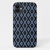 Blue grey and black diamond pattern Case-Mate iPhone case (Achterkant)