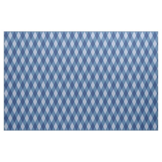 Blue Grey Argyle Pattern Stof (Yard (91,4 cm))