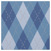 Blue Grey Argyle Pattern Stof (Close Up)