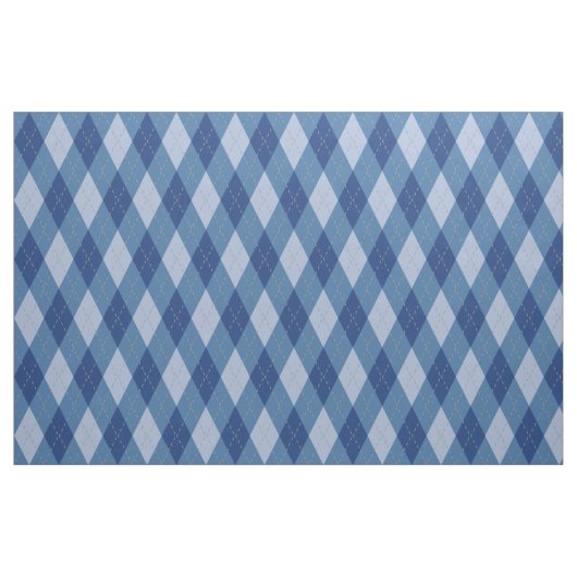 Blue Grey Argyle Pattern Stof (Fat Quarter)