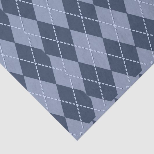 Blue Grey Argyle Tissuepapier (Detail)