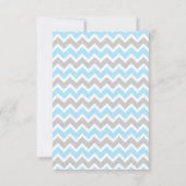 Blue Grey Baby shower dank u notitie gedicht Kaart (Achterkant)