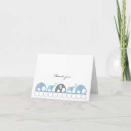 Blue & Grey Baby shower Elephant Bedankt voor je r