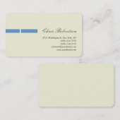 Blue-Grey Beige Round Corner Script-Visitekaartje Visitekaartje (Voorkant / Achterkant)