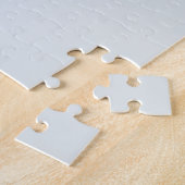 Blue Grey Black Funny Humor I Mustache Legpuzzel (Zijkant)