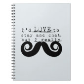 Blue Grey Black Funny Humor I Mustache Notitieboek (Voorkant)