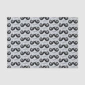 Blue Grey Black Funny Humor I Mustache Tissuepapier (Voorkant)