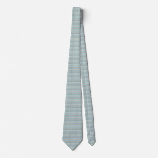 Blue Grey Blocks Patroon, Stropdas (Voorkant)