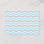 Blue Grey Boy Baby shower boekaanvraag Informatiekaartje (Achterkant)