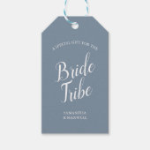 Blue Grey Bridesmaid-conceptkaart Cadeaulabel (Voorkant)