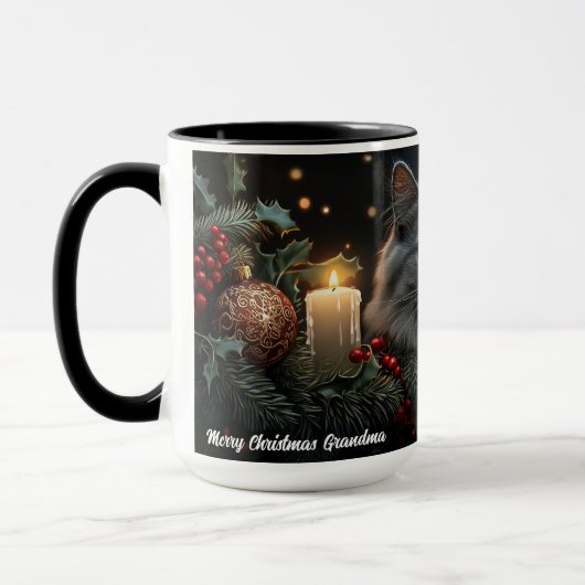 Blue-Grey Cat Lovers Kerstcadeau Mokken (Links)