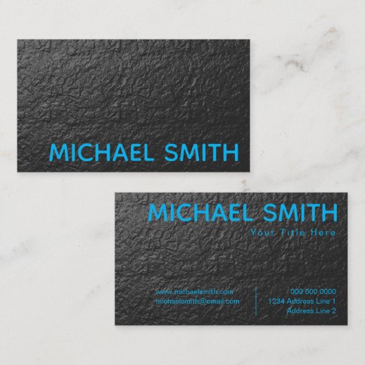 Blue Grey Chalk Wall textuur Visitekaartje (Voorkant / Achterkant)