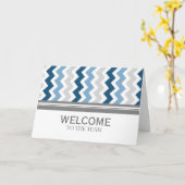 Blue Grey Chevron-medewerker Welkom bij het team Kaart (Gele Bloem)