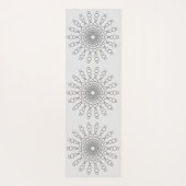 Blue Grey Cobblestone Sun Mandala Double Sided Yogamat (Achterkant)