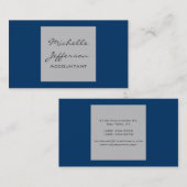 Blue Grey Contemsive Accountant Visitekaartje (Voorkant / Achterkant)