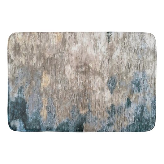 Blue Grey Decorative Abstract Artwork Badmat (Voorkant)