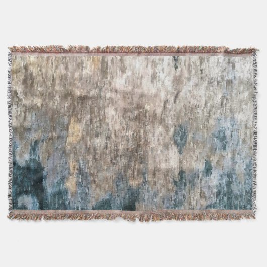 Blue Grey Decorative Abstract Artwork Deken (Voorkant)