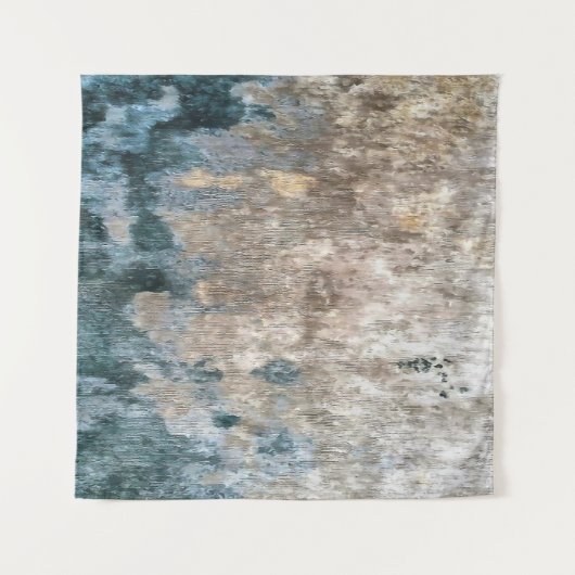 Blue Grey Decorative Abstract Artwork Wandkleed (Voorkant (horizontaal))
