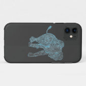 Blue/Grey Elephant iPhone 5 Hoesje (Achterkant (horizontaal))