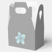 Blue Grey Flower Baby shower Bedankdoosjes (Geopend)