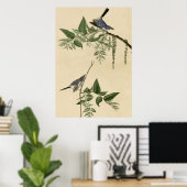 Blue Grey Flycatcher Poster (Thuiskantoor)