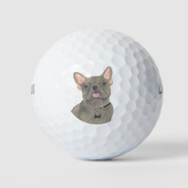 Blue Grey Frenchie Golfballen