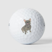 Blue Grey Frenchie Golfballen (Voorkant)