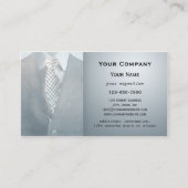 Blue Grey Gentleman Suit Waterverf Visitekaartje (Voorkant)