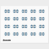 Blue Grey Geometric Triad Dank je Stickers (Vel)
