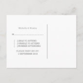 Blue Grey Geometric Triad RSVP Briefkaart (Achterkant)