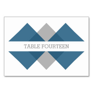 Blue Grey Geometric Triad Table Kaart