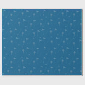 Blue Grey Golf Ball Pattern Wrapping Paper Cadeaupapier (Vlak)