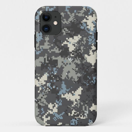 Blue Grey iPhone 5 digital camo hoesje (Achterkant)
