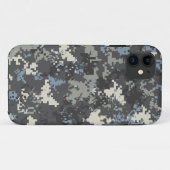 Blue Grey iPhone 5 digital camo hoesje (Achterkant (horizontaal))