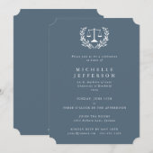 Blue-Grey Law Qualifications Laurel Wreath Kaart (Voorkant / Achterkant)