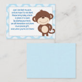 Blue/Grey Monkey Enclosure Book Request Card Informatiekaartje (Voorkant / Achterkant)