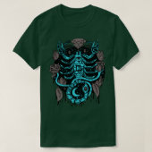 Blue Grey Mystic Scorpio Zodiac T-shirt (Design voorkant)