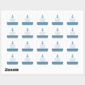 Blue Grey Nautical Anchor Save the Date Stickers (Vel)