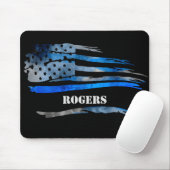 Blue Grey Officer Flag Mousepad Muismat (Met muis)