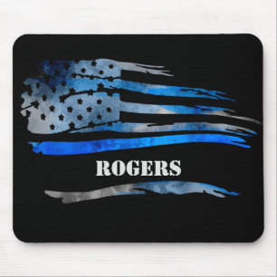 Blue Grey Officer Flag Mousepad Muismat