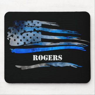 Blue Grey Officer Flag Mousepad Muismat