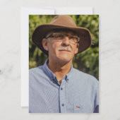 Blue Grey Photo Celebration of Life Kaart (Achterkant)