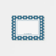 Blue Grey Polka Dot Name Sjabloon