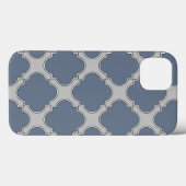 Blue-Grey quatrefoil Hoesje-Mate iPhone case (Achterkant (horizontaal))