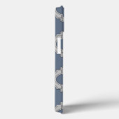 Blue-Grey quatrefoil Hoesje-Mate iPhone case (Achterkant / Rechts)
