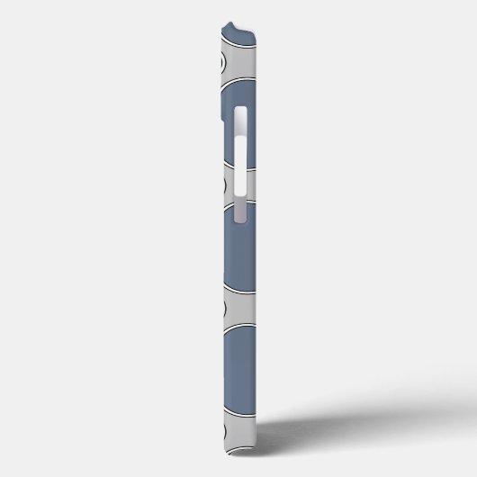 Blue-Grey quatrefoil Hoesje-Mate iPhone case (Achterkant / Links)